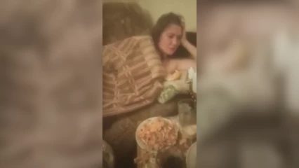 Бухая жена Оля после ебли